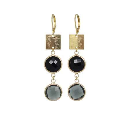 Boucles d'oreille FOFO 02 NOIR