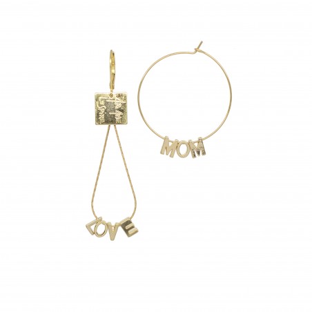 Creole 'MOM LOVE 01' earrings