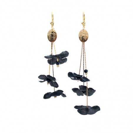 trio 'Fleur Tissu' earrings