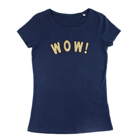 t-shirt WOW! bleu marine