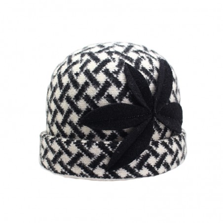 Bonnet ANISSA noir et blanc