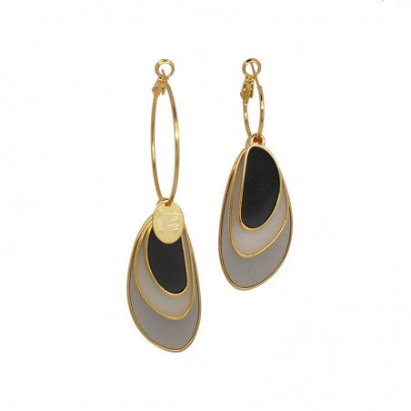 Creole 'POGO 02' earrings GREY