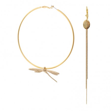 'Libellule' Creole earrings