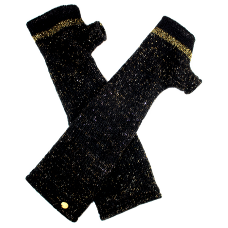 'Shiny' fingerless gloves