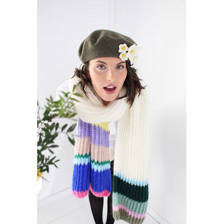 'YOKI' tricolor beret