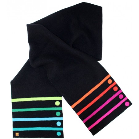 'Punti' scarf with lines