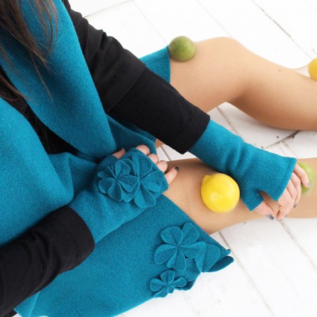 'VIOLAINE' fingerless gloves