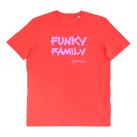 t-shirt Funky Family rouge...