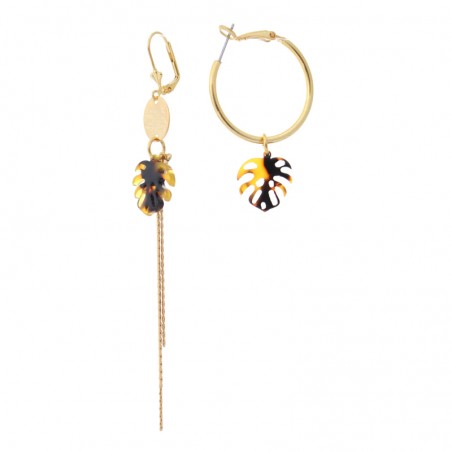 'Monstera 2' earrings creole