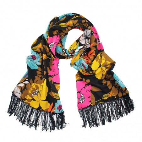 'Bota' scarf black-orange