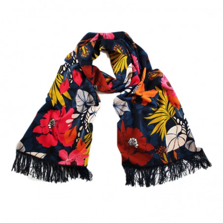 'Bota' scarf marine-fuchsia