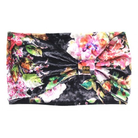 bandeau Hanami noir-rose