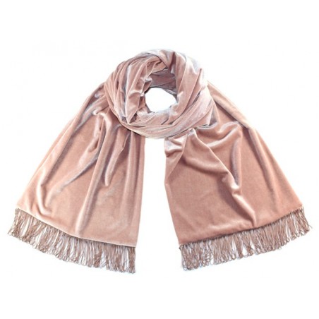 'Velvet' scarf - 'nude' color
