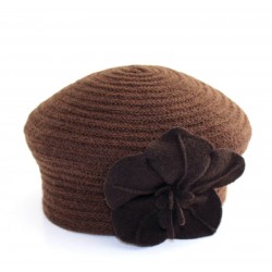 beret Popi scoubidou marron