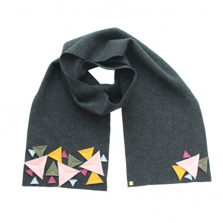 Multi pastel 'TEA' scarf
