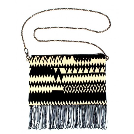 'Etnik' purse - black and raw