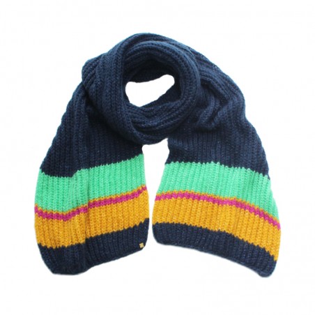 Knitted navy 'OLGA' scarf