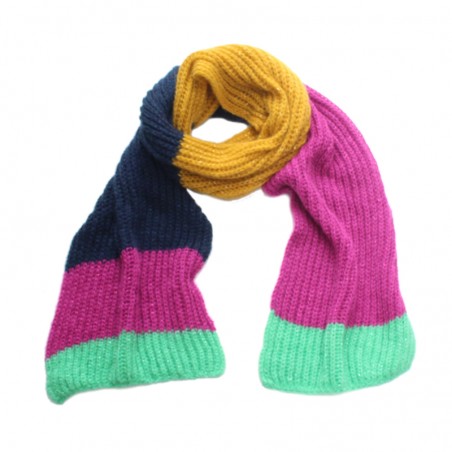 Knitted navy 'TOMILI' scarf
