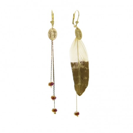 boucles d'oreille Plumi...