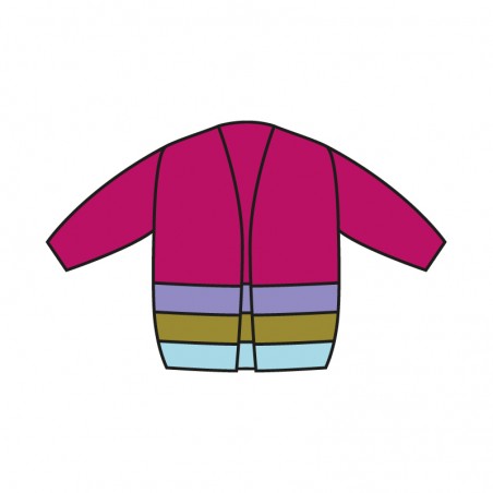 Knitted fuchsia 'RINGO' vest