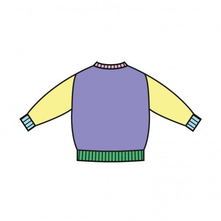Knitted lilas 'LOLI' round...