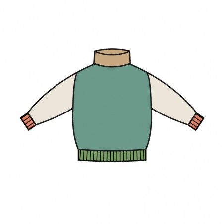 Knitted vert de gris 'LOLI'...