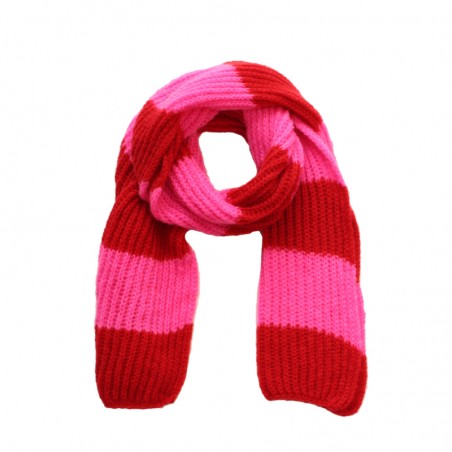 Rouge|fuchsia fluo 'DUO' scarf