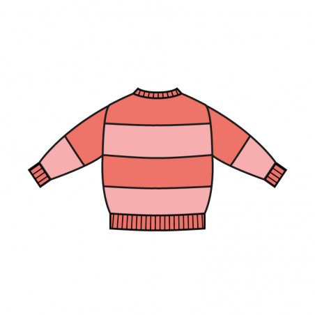 Knitted corail|dragée 'DUO'...