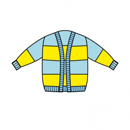 Gilet DUO ciel|jaune