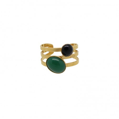 Bottle green 'CLEO 03' ring