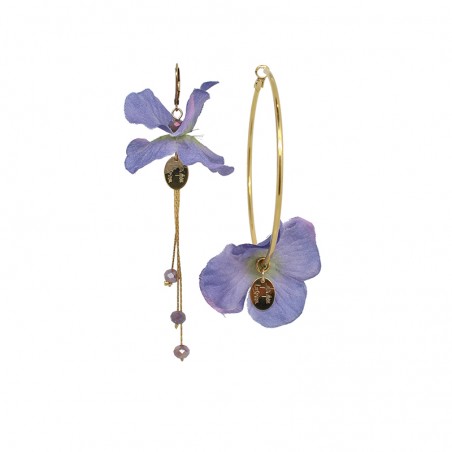 Purple 'Fleur tissu' creole...