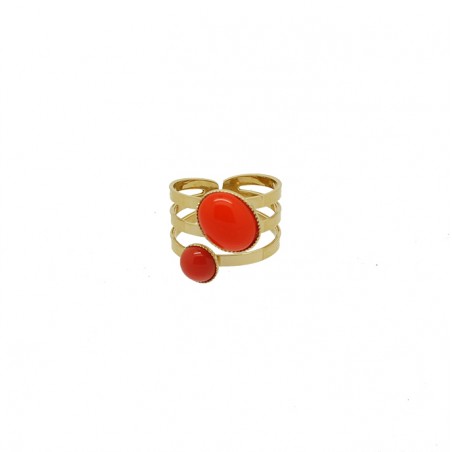 Orange 'CLEO 03' ring