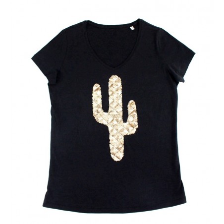 t-shirt Cactus noir