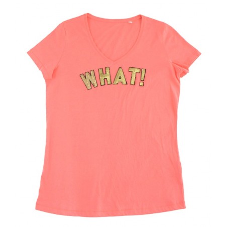 t-shirt WHAT! orange