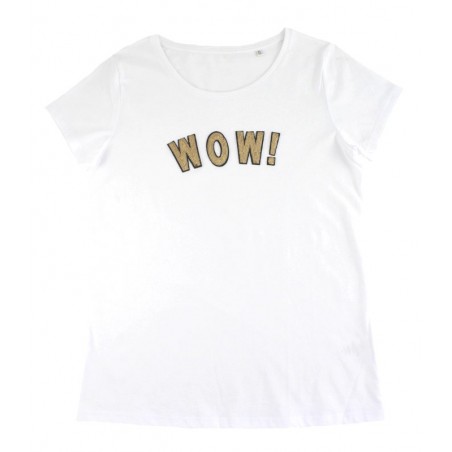 t-shirt WOW! blanc