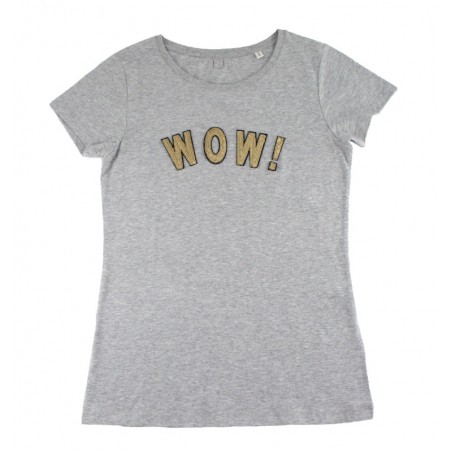 t-shirt WOW! gris