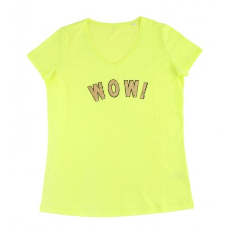 t-shirt WOW! jaune