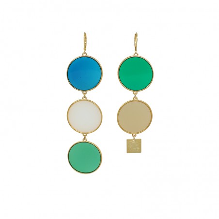 BLUE/GREEN 'KARDI 03' earrings