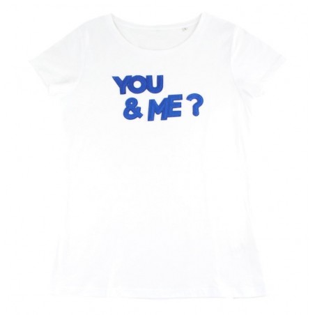 t-shirt 'YOU&ME?' blanc