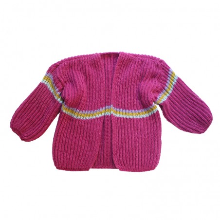 Knitted fuchsia 'MILI' vest